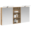 vidaXL Fürdőszobai Szekrény Szett 3 pcs 140 x 14,5 x 70 cm Faanyag