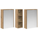 vidaXL Fürdőszobai Szekrény Szett 3 pcs 106 x 16 x 62,5 cm Faanyag