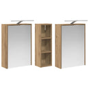 vidaXL Fürdőszobai Szekrény Szett 3 pcs 106 x 16 x 62,5 cm Faanyag