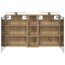 vidaXL Fürdőszobai Szekrény Szett 3 pcs 106 x 16 x 62,5 cm Faanyag