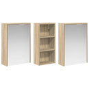 vidaXL Fürdőszobai Szekrény Szett 3 pcs 116 x 16 x 62,5 cm Faanyag