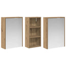 vidaXL Fürdőszobai Szekrény Szett 3 pcs 116 x 16 x 62,5 cm Faanyag