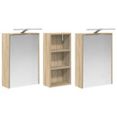 vidaXL Fürdőszobai Szekrény Szett 3 pcs 116 x 16 x 62,5 cm Faanyag