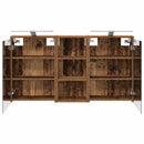 vidaXL Fürdőszobai Szekrény Szett 3 pcs 116 x 16 x 62,5 cm Faanyag