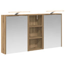 vidaXL Fürdőszobai Szekrény Szett 3 pcs 116 x 16 x 62,5 cm Faanyag