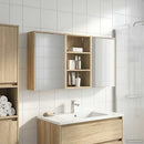vidaXL Fürdőszobai Szekrény Szett 3 pcs 126 x 16 x 62.5 cm Faanyag