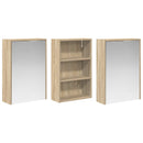 vidaXL Fürdőszobai Szekrény Szett 3 pcs 126 x 16 x 62.5 cm Faanyag