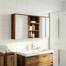 vidaXL Fürdőszobai Szekrény Szett 3 pcs 126 x 16 x 62.5 cm Faanyag