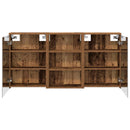 vidaXL Fürdőszobai Szekrény Szett 3 pcs 126 x 16 x 62.5 cm Faanyag