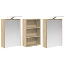 vidaXL Fürdőszobai Szekrény Szett 3 pcs 126 x 16 x 62.5 cm Faanyag