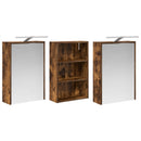 vidaXL Fürdőszobai Szekrény Szett 3 pcs 126 x 16 x 62.5 cm Faanyag