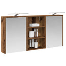 vidaXL Fürdőszobai Szekrény Szett 3 pcs 126 x 16 x 62.5 cm Faanyag