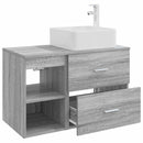 vidaXL Fürdőszoba bútor szett 2 pcs Szürke Sonoma Szerelt Fa