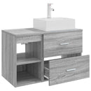 vidaXL Fürdőszoba bútor szett 2 pcs Szürke Sonoma Szerelt Fa
