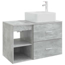 vidaXL Fürdőszoba bútor szett 2 pcs Betonszürke Szerelt Fa