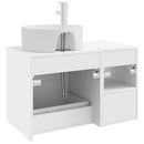 vidaXL Fürdőszoba bútor szett 2 pcs Fehér Szerelt Fa
