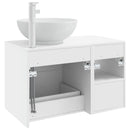 vidaXL Fürdőszoba bútor szett 2 pcs Fehér Szerelt Fa