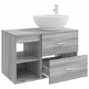 vidaXL Fürdőszoba bútor szett 2 pcs Szürke Sonoma Szerelt Fa