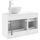 vidaXL Fürdőszoba bútor szett 2 pcs Fehér Szerelt Fa