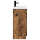 vidaXL Fürdőszoba bútor szett Antik Fa 56 x 37,5 x 81 cm Szerelt Fa