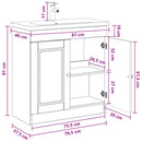vidaXL Fürdőszoba bútor szett Fehér 78,5 x 37,5 x 81 cm Szerelt Fa