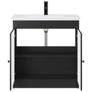 vidaXL Fürdőszoba bútor szett Fekete 78,5 x 37,5 x 81 cm Szerelt Fa