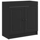 vidaXL Fürdőszoba bútor szett Fekete 78,5 x 37,5 x 81 cm Szerelt Fa