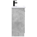vidaXL Fürdőszoba bútor szett Betonszürke 56 x 37,5 x 81 cm Szerelt Fa