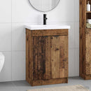 vidaXL Fürdőszoba bútor szett Antik Fa 56 x 37,5 x 81 cm Szerelt Fa