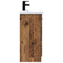 vidaXL Fürdőszoba bútor szett Antik Fa 56 x 37,5 x 81 cm Szerelt Fa
