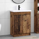 vidaXL Fürdőszoba bútor szett Antik Fa 78,5 x 37,5 x 81 cm Szerelt Fa