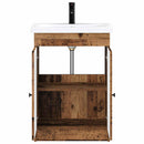 vidaXL Fürdőszoba bútor szett Antik Fa 56 x 37,5 x 81 cm Szerelt Fa