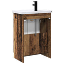 vidaXL Fürdőszoba bútor szett Antik Fa 56 x 37,5 x 81 cm Szerelt Fa