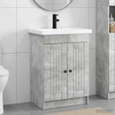 vidaXL Fürdőszoba bútor szett Betonszürke 56 x 37,5 x 81 cm Szerelt Fa