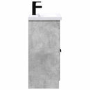 vidaXL Fürdőszoba bútor szett Betonszürke 56 x 37,5 x 81 cm Szerelt Fa