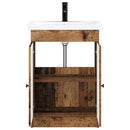 vidaXL Fürdőszoba bútor szett Antik Fa 56 x 37,5 x 81 cm Szerelt Fa