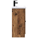 vidaXL Fürdőszoba bútor szett Antik Fa 56 x 37,5 x 81 cm Szerelt Fa