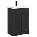 vidaXL Fürdőszoba bútor szett Fekete 78,5 x 37,5 x 81 cm Szerelt Fa