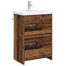 vidaXL Fürdőszoba bútor szett Antik Fa 61 x 40 x 84,5 cm Szerelt Fa