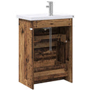 vidaXL Fürdőszoba bútor szett Antik Fa 61 x 40 x 84,5 cm Szerelt Fa