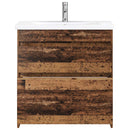 vidaXL Fürdőszoba bútor szett Antik Fa 81 x 40 x 84,5 cm Szerelt Fa
