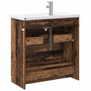 vidaXL Fürdőszoba bútor szett Antik Fa 81 x 40 x 84,5 cm Szerelt Fa