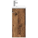 vidaXL Fürdőszoba bútor szett Antik Fa 81 x 40 x 84,5 cm Szerelt Fa