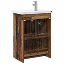vidaXL Fürdőszoba bútor szett Antik Fa 61 x 40 x 84,5 cm Szerelt Fa