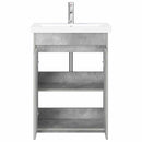vidaXL Fürdőszoba bútor szett Betonszürke 81 x 40 x 84,5 cm Szerelt Fa
