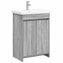 vidaXL Fürdőszoba bútor szett Szürke Sonoma 81 x 40 x 84,5 cm