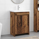 vidaXL Fürdőszoba bútor szett Antik Fa 81 x 40 x 84,5 cm Szerelt Fa