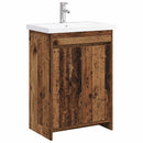 vidaXL Fürdőszoba bútor szett Antik Fa 81 x 40 x 84,5 cm Szerelt Fa