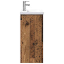 vidaXL Fürdőszoba bútor szett Antik Fa 81 x 40 x 84,5 cm Szerelt Fa