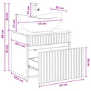 vidaXL Fürdőszoba bútor szett Antik Fa Szerelt Fa